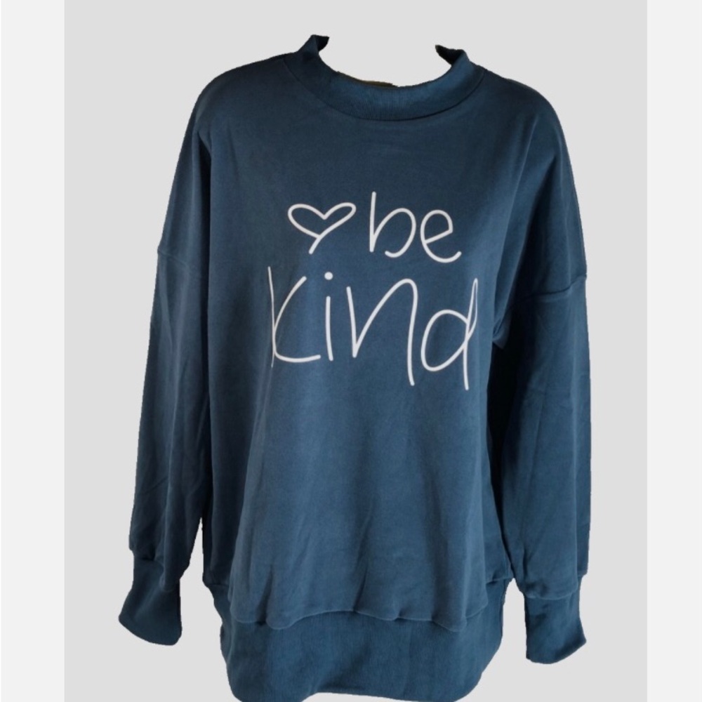 Be Kind womens Sweatshirt sz M Graphic Print Oversize NWOT
